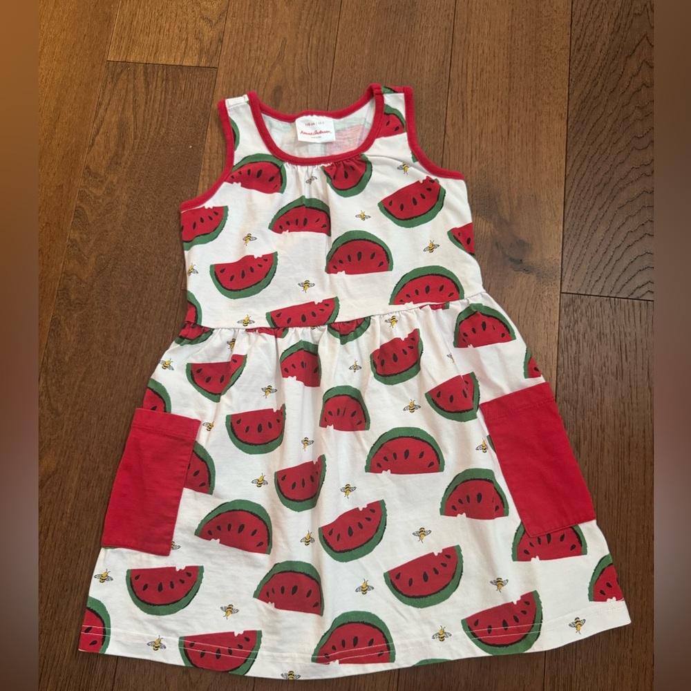 Hanna Andersson watermelon print cotton dress. Unworn in perfect condition. Sz 5